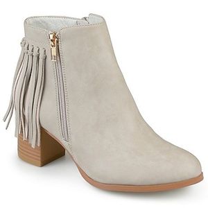 Grey/Gray Fringe Booties